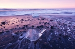ledy na černé pláži | fotografie
